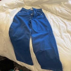 Zara blue wide leg jeans